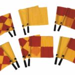 Set 2 aste guardialinee complete di bandierine