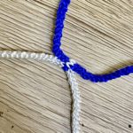 Reti porte calcio ridotto 5x2 bicolore Ø 4 mm Bianco/Blu