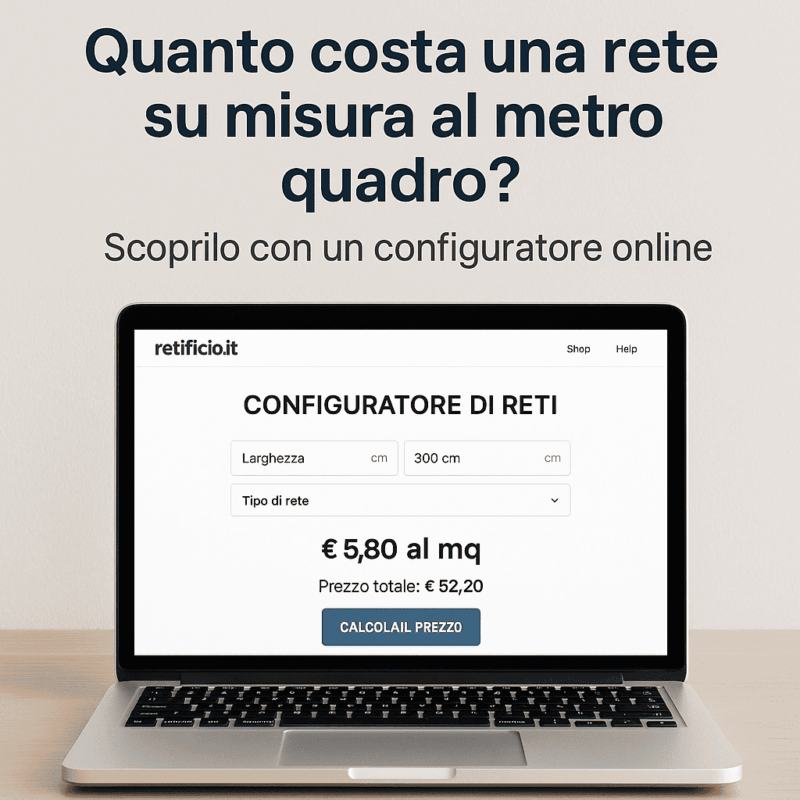 quanto costa una rete su misura al metro quadro