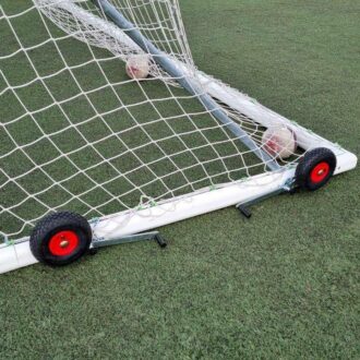 Kit 4 ruote sistema trasp. porta calcio trasportabile norme UNI