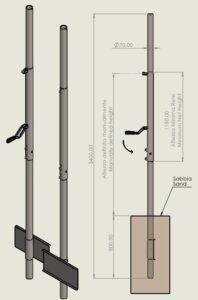 Impianto beach volley e beach tennis in acciaio INOX AISI 316