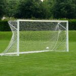 Porte calcio 7,32 × 2,44 m mobili con ribaltina, coppia