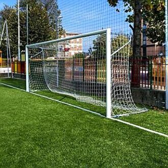 Porte calcio 5 × 2 m fisse in alluminio, coppia