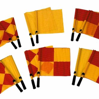 Set 2 aste guardialinee con bandierine gialle