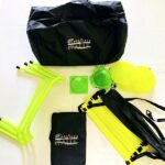 Set allenamento individuale: coni, dischi, ostacoli, scala