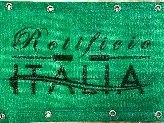 Telone fondocampo tennis verde 18 × 2 m con stampa logo