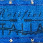 Telone fondocampo tennis blu 18 × 2 m con stampa logo