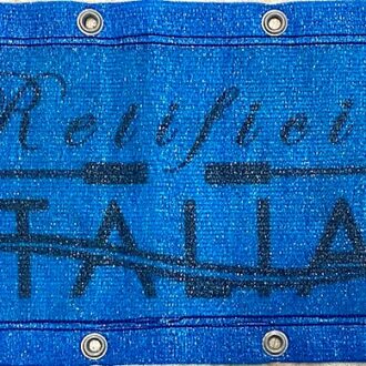 Telone fondocampo tennis blu 18 × 2 m con stampa logo