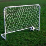 Porte minicalcio 150 × 110 cm in acciaio, con rete, coppia