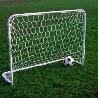 Porte minicalcio 150 × 110 cm in acciaio, con rete, coppia