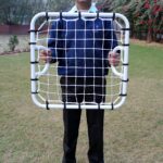 Telaio portiere con rete 60 × 60 cm e impugnature