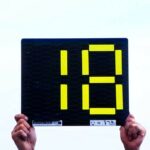 Segnalatore cambio giocatori bifacciale, cifre da 0 a 9
