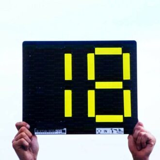 Segnalatore cambio giocatori bifacciale, cifre da 0 a 9